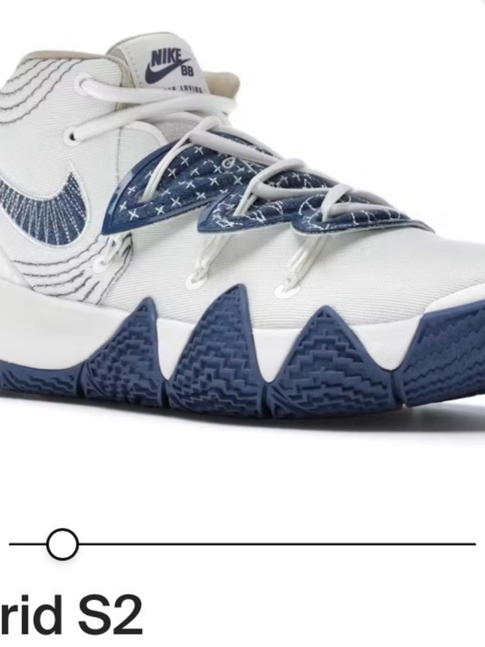 Nike Men’s Basketball Sneakers in White and Navy Blue